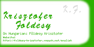 krisztofer foldesy business card